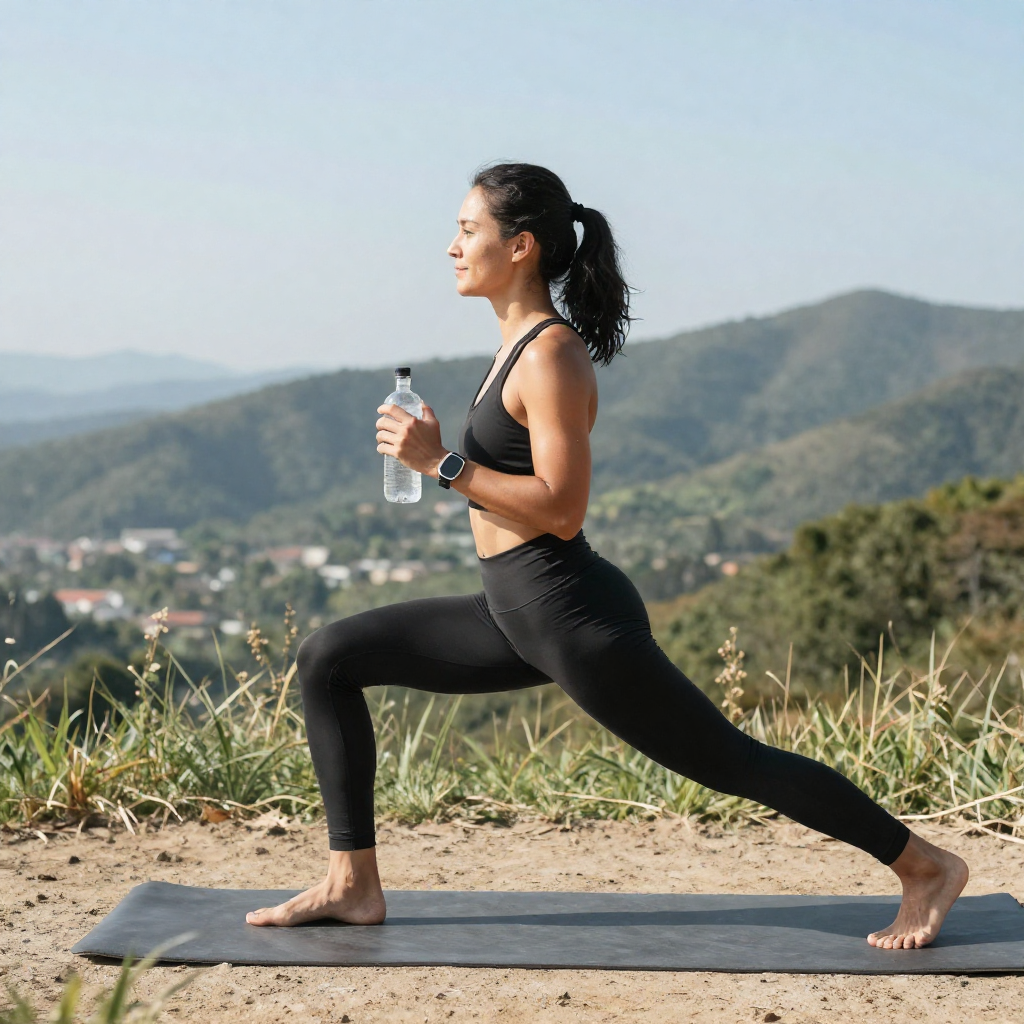 Person enjoying active outdoor lifestyle with natural wellness support